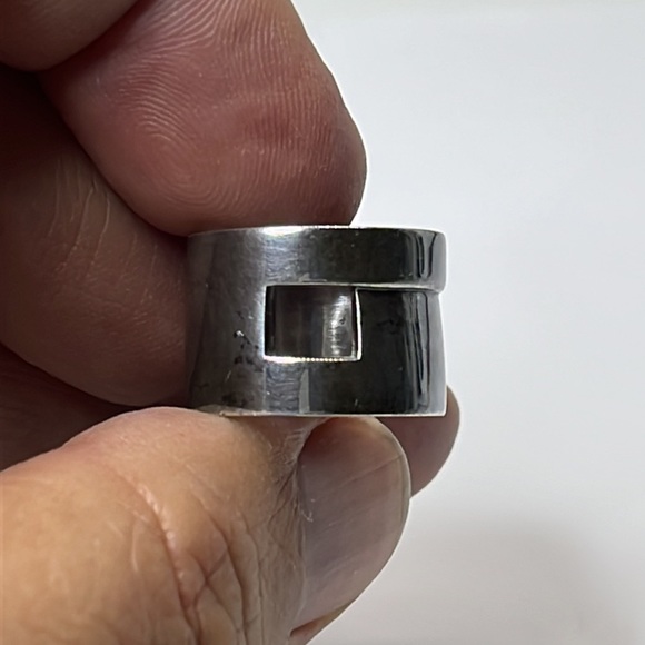 Authentic Gucci Ruthenium sterling silver band ring size5 - Picture 5 of 7